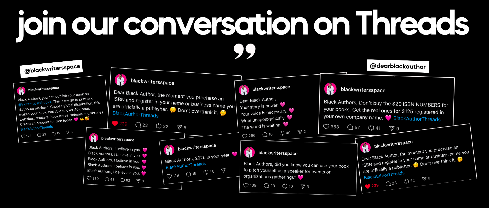 Join our conversation on Threads — @dearblackauthor